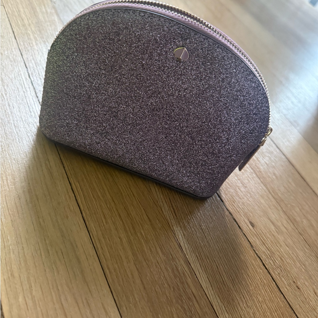 Kate Spade Glitter Dome Cosmetic Pouch - Lilac Pink